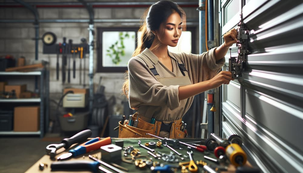 Our professional garage door track repair process